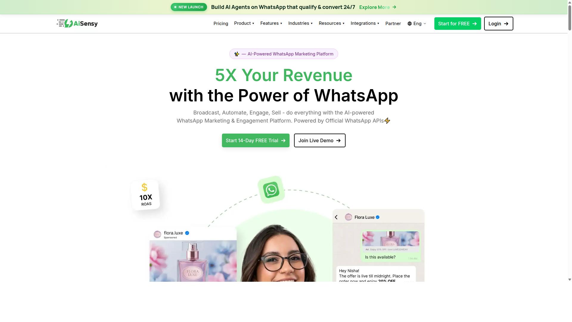 AiSensy / WATI website